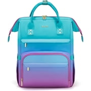 LOVEVOOK Gradient Laptop Backpack for Women,15.6 Inch Work Computer Bakcpack Purse Laptop Bag With Anti-Theft Pocket,Waterproof Carry on Teacher College Backpack for Travel,Green-Red