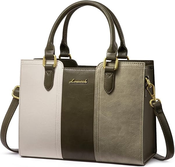 LOVEVOOK Handbag Purses for Women, Vintage Leather Crossbody Bag, Shoulder Handbag, Ladies Fasion Satchel Churches for Work Shopping Dating
