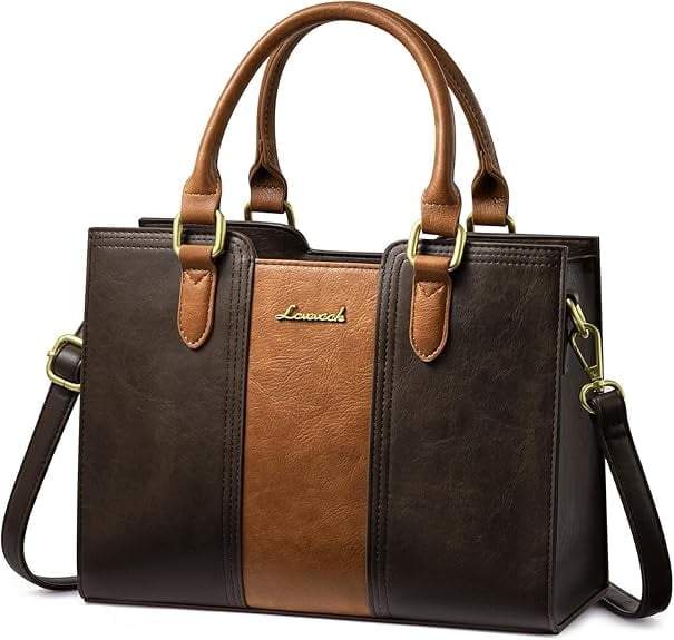 LOVEVOOK Handbag Purses for Women, Vintage Leather Crossbody Bag, Shoulder Handbag, Ladies Fasion Satchel Churches for Work Shopping Dating