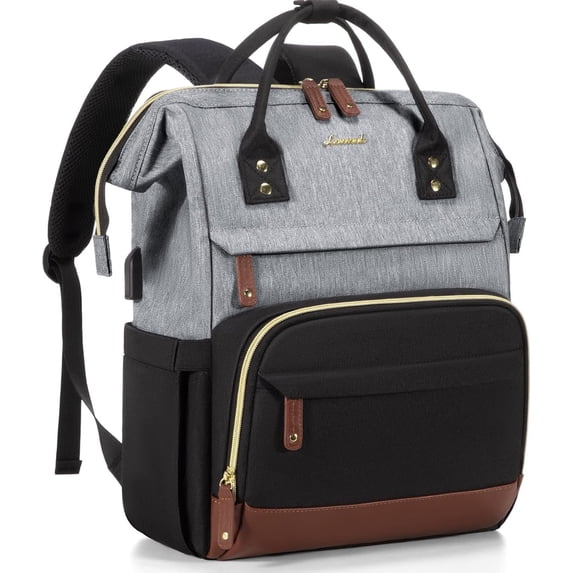 LOVEVOOK Laptop Backpack for Women, 15.6 Inch Work Business Backpacks Purse with USB Port, Large Capacity Nurse Bag College Bookbag for School, Waterproof Casual Daypack for Travel