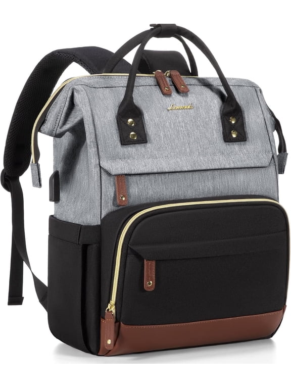 Laptop Backpack for Women, 15.6 Inch Work Business Backpacks Purse with USB Port, Large Capacity Nurse Bag College Bookbag for School, Waterproof Casual Daypack for Travel