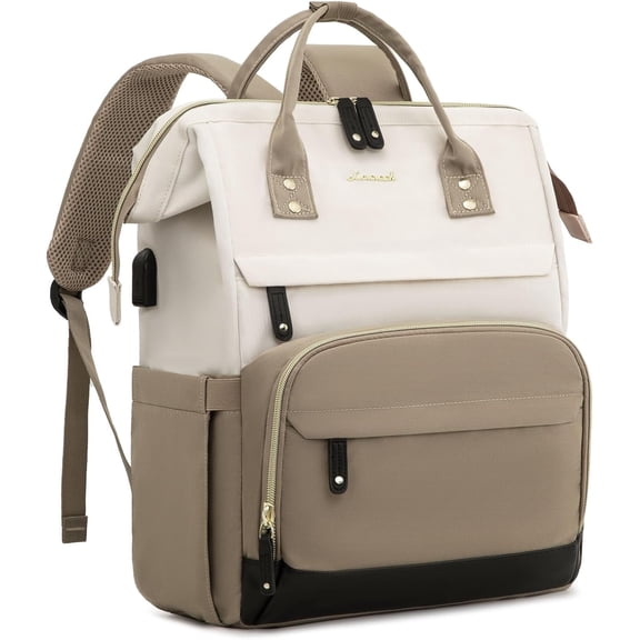 LOVEVOOK Laptop Backpack for Women, 15.6 Inch Work Business Backpacks Purse with USB Port, Large Capacity Nurse Bag College Bookbag for School, Waterproof Casual Daypack for Travel