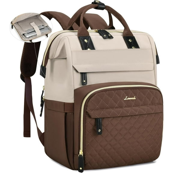 LOVEVOOK Laptop Backpack for Women, 15.6 inch Waterproof Nurse Bag Teacher Work Backpack Purse for Women, Travel Computer Backpack for College Office Business Ladies