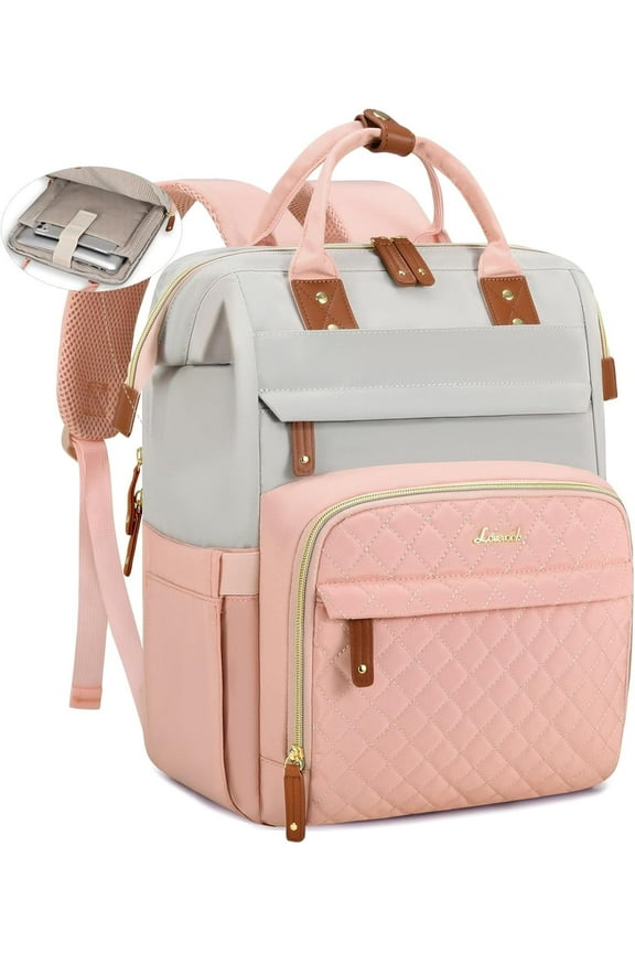 Laptop Backpack for Women, 15.6 inch Waterproof Nurse Bag Teacher Work Backpack Purse for Women, Travel Computer Backpack for College Office Business Ladies