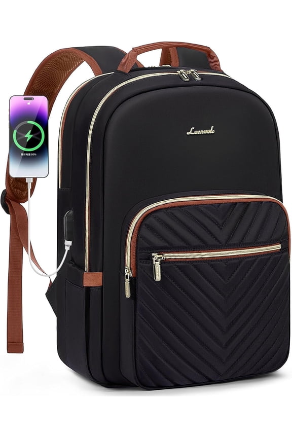 Laptop Backpack for Women 17.3 inch,Cute Womens Travel Backpack Purse,Professional Laptop Computer Bag,Waterproof Work Business College Teacher Bags Carry on Backpack with USB