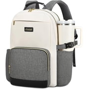 LOVEVOOK Laptop Backpack for Women with Pouch Pocket for Large Capacity Cup,15.6 Inch Laptop Computer Bag Travel Backpack Purse,Waterproof Work Business Backpac