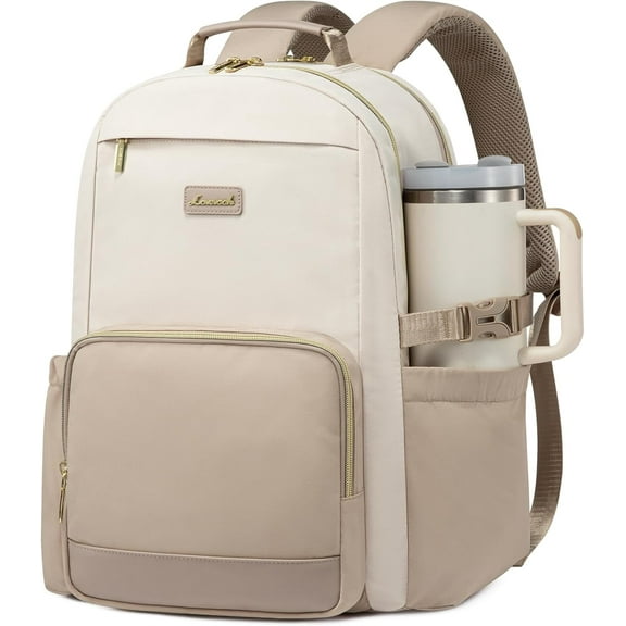 LOVEVOOK Laptop Backpack for Women with Pouch Pocket for Large Capacity Cup,15.6 Inch Laptop Computer Bag Travel Backpack Purse,Waterproof Work Business Backpack College Teacher Bags