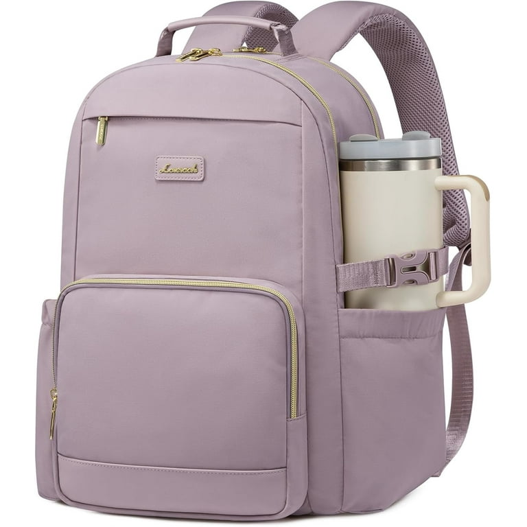 Anti Theft Backpack Women's Laptop Backpack 15.6 Inch With USB Port Waterproof, Anti-Theft Work & Travel Bag In Light Purple 15.6 Inch Work Travel Backpack Anti Theft Backpack Women's Laptop Backpack 15.6 Inch With USB Port Waterproof, Anti-Theft Work & Travel Bag In Light Purple 15.6 Inch Work Travel Backpack