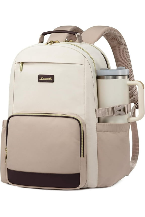 Laptop Backpack for Women with Pouch Pocket for Large Capacity Cup,15.6 Inch Laptop Computer Bag Travel Backpack Purse,Waterproof Work Business Backpack College Teacher Bags