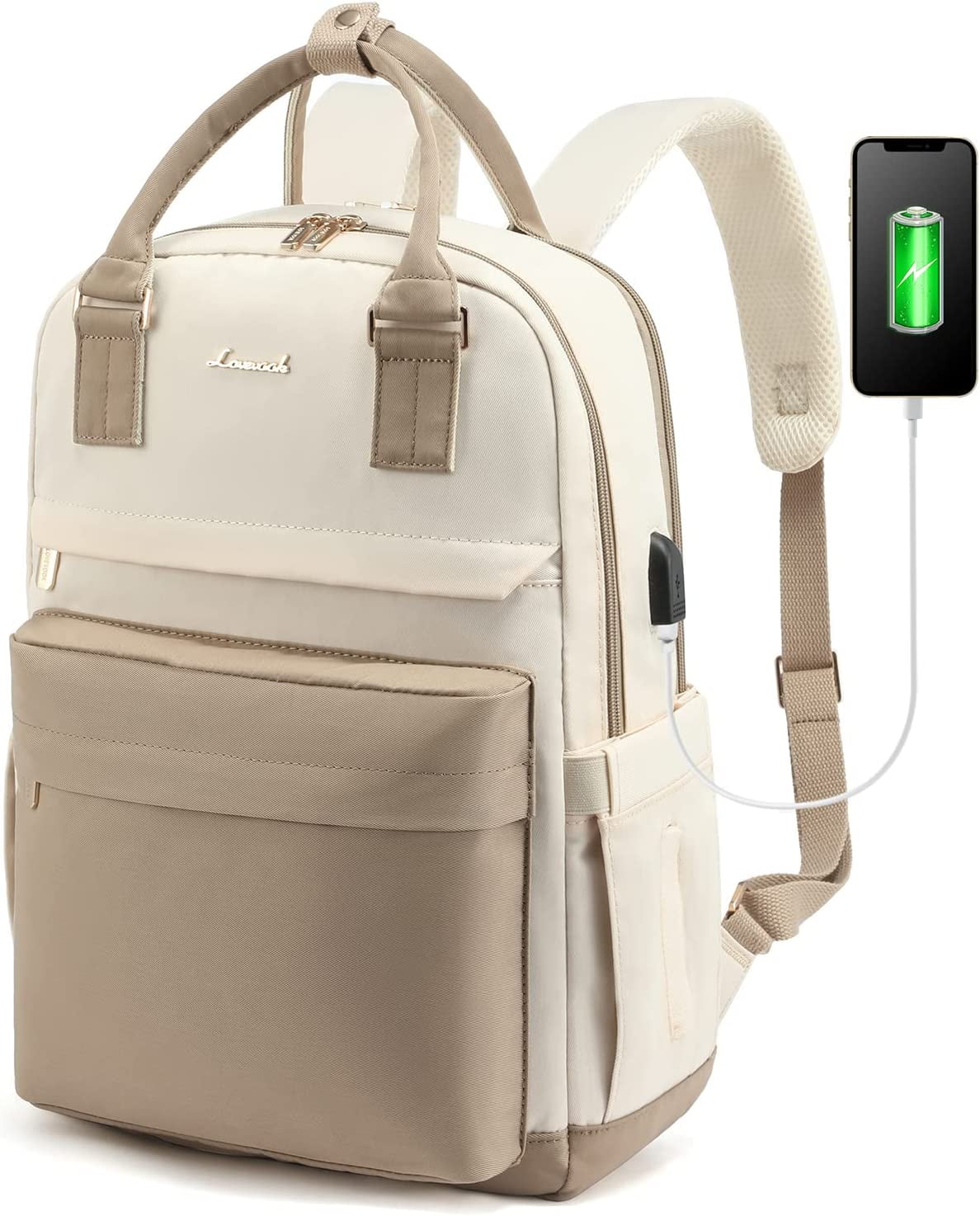 Lovevook Backpack Purses for Women,Vintage Women Teacher Laptop Backpack Nurse Bag, Multi-Function Work Travel Daypacks College Book Bag with USB Port