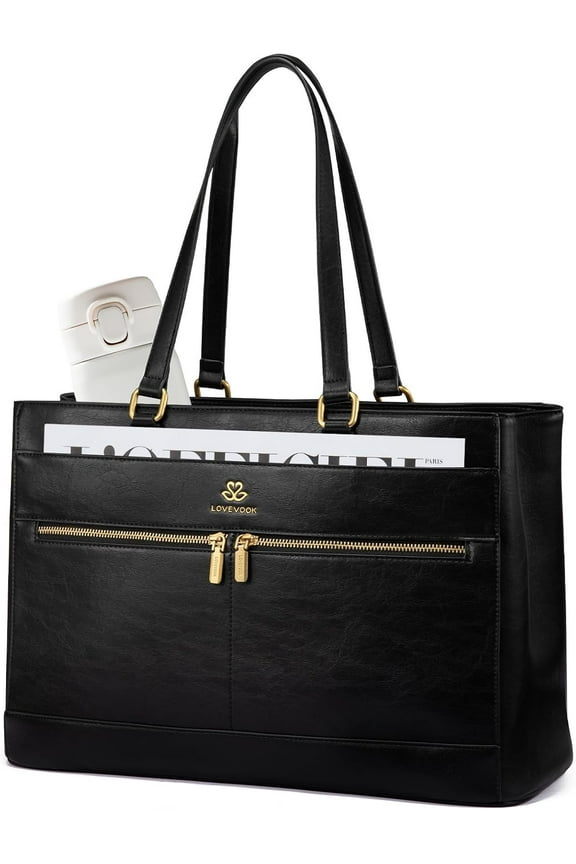 Laptop Bag for Women,15.6 Inch Vintage Work Tote Bags for Women,Leather Teacher Bag,Large Handbag Computer Briefcase