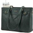 thumbnail image 1 of LOVEVOOK Laptop Tote Bag for Women Work, Teacher Tote Bag with Large Cup Holder, 15.6 Inch Waterproof Leather Computer Bag, 1 of 6
