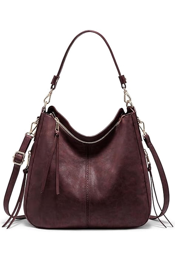 Large Hobo Crossbody Bag for Women, Designer Faux Leather Shoulder Bag, Vintage Bucket Purse with Multiple Pockets - Perfect Gift