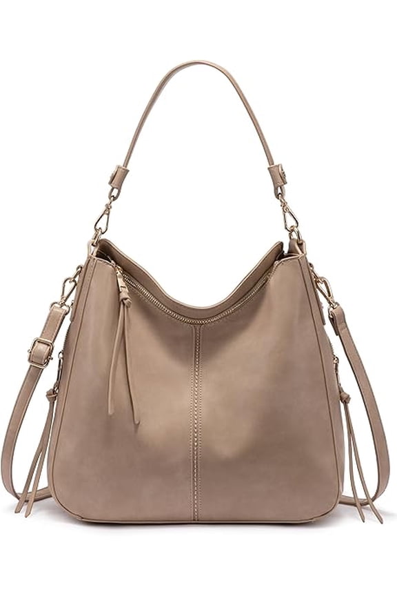 Large Hobo Crossbody Bag for Women, Designer Faux Leather Shoulder Bag, Vintage Bucket Purse with Multiple Pockets - Perfect Gift