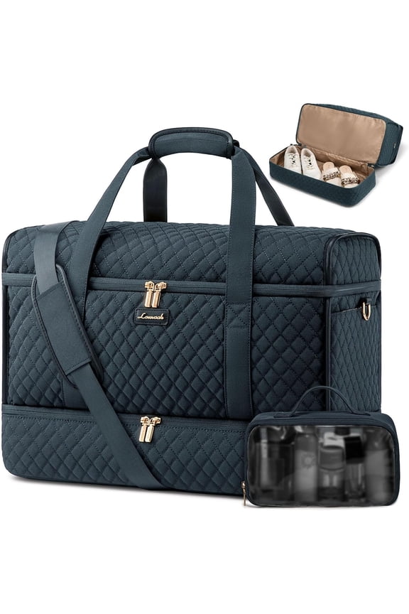 Large Travel Duffle Bag, Weekender Bags for Women With Shoe Compartment, Overnight Hospital Bag For Women Labor Delivery, Carry on Bag Personal Item Travel Bag, Yoga Gym Duffel Bag