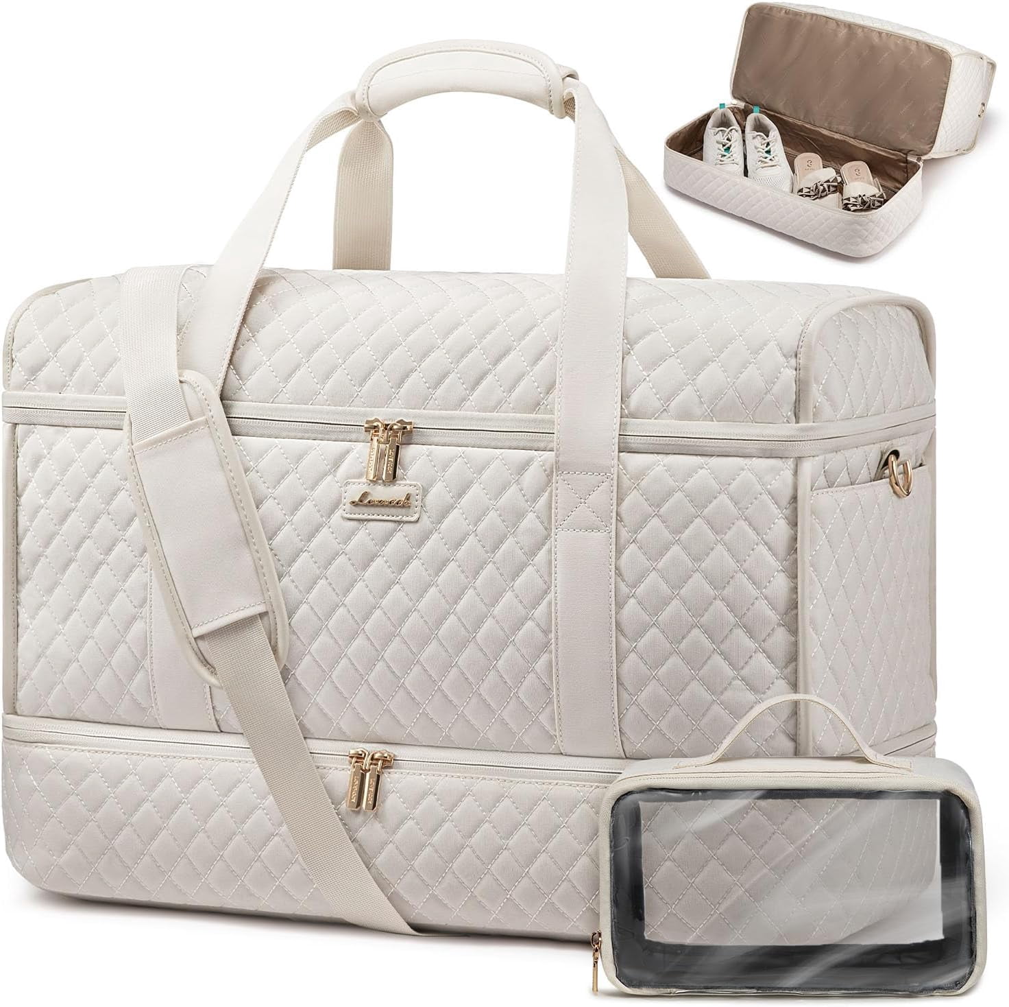 LOVEVOOK Large Travel Duffle Bag, Weekender Bags for Women With Shoe Compartment, Overnight Hospital Bag For Women Labor Delivery, Carry on Bag Personal Item Travel Bag, Yoga Gym Duffel Bag