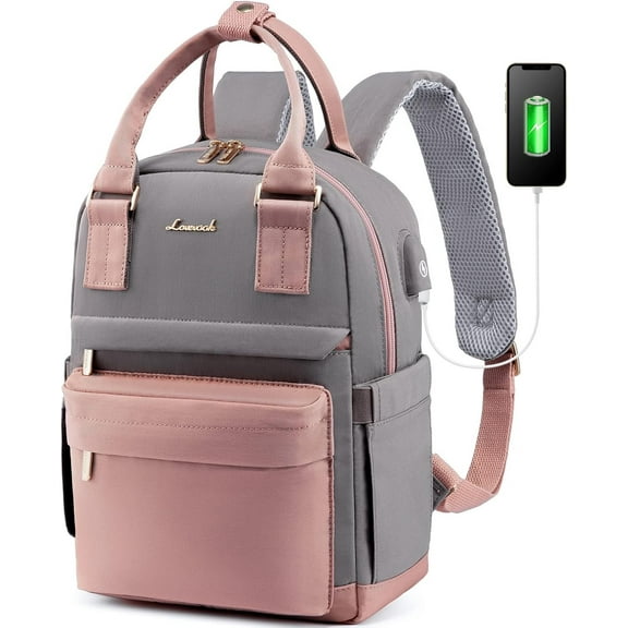 LOVEVOOK Mini Backpack for Women Stylish Waterproof Backpack Purse with USB Port, Cute Bookbag for College School Travel