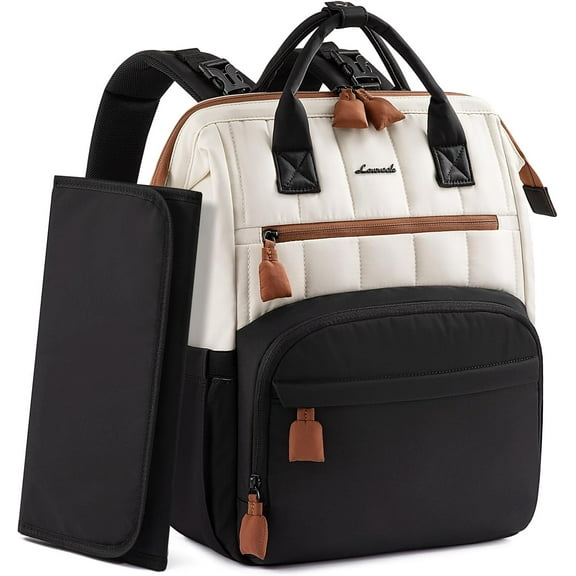 LOVEVOOK Puffer Diaper Backpack, Lightweight Baby Bag with Changing Pad, Diaper Bag for Mom Dad with Stroller Buckles