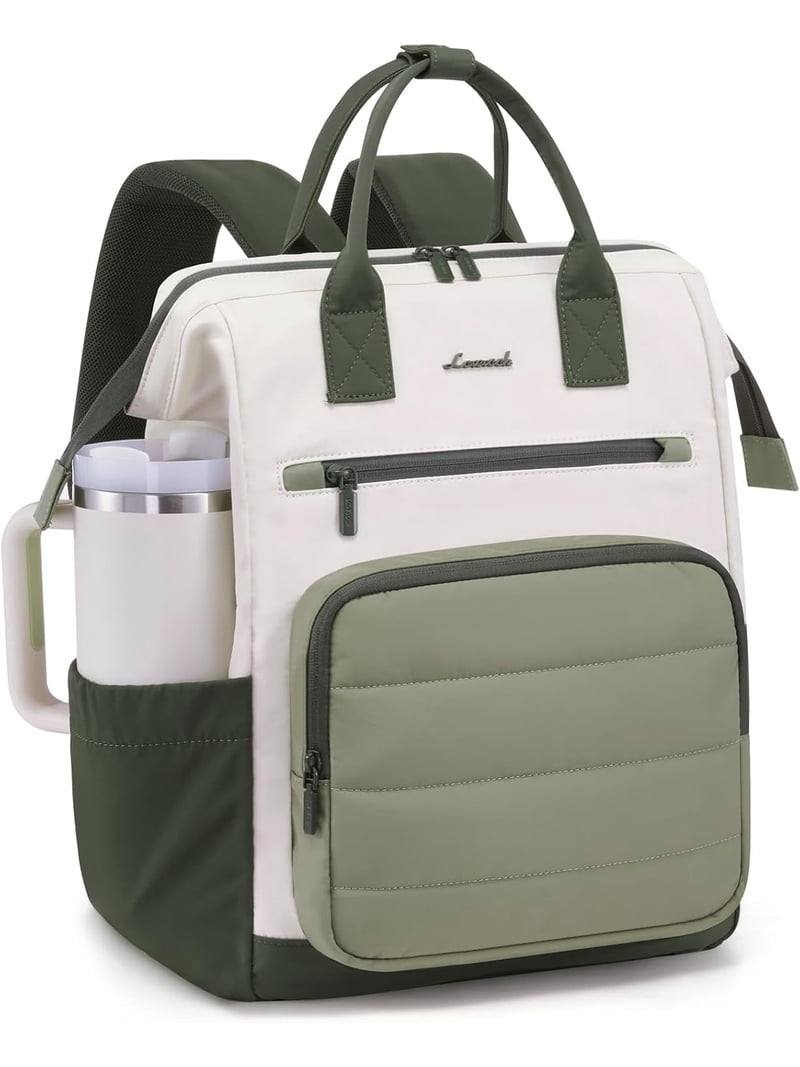 LOVEVOOK Puffer Laptop Backpack for Women, 15.6 Inch Work  display picture 2