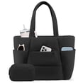 thumbnail image 1 of LOVEVOOK Puffer Tote Bag for Women,15.6in Laptop Work Tote with 40oz Cup Holder, Nurse Teacher Bag with Zip,10 Pockets, 1 of 8