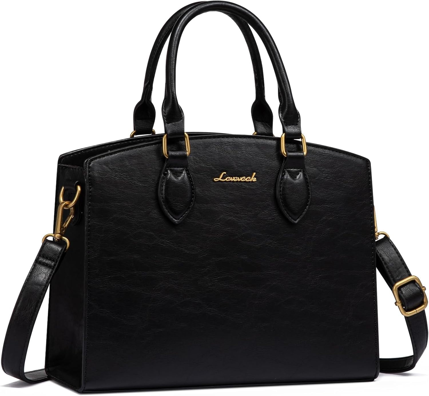LOVEVOOK Purses and Handbags for Women, Vintage Tote Shoulder Bag Trendy, PU Leather Satchel Bag, Medium Ladies Hand Bag
