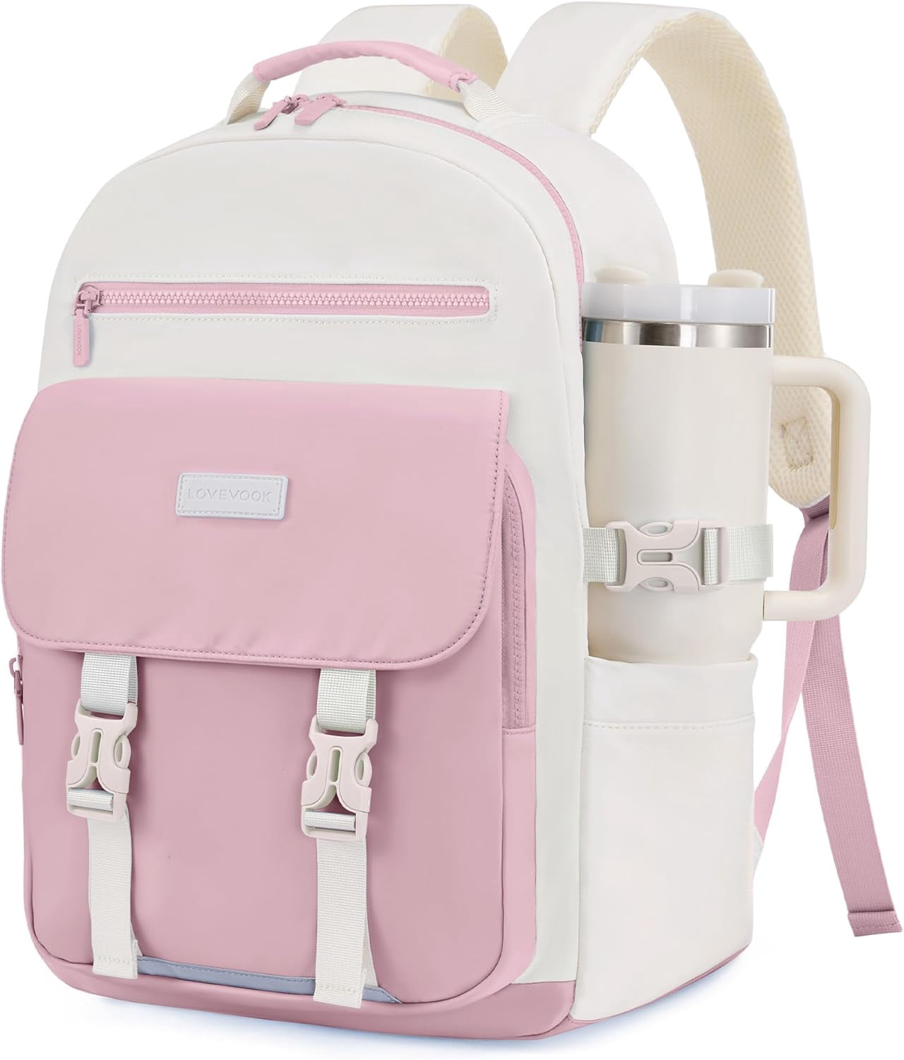LOVEVOOK School Backpack for Teen Girls，Casual School Backpack 14-18 Teenage 15.6 Inch Laptop Bookbag, Cute Big Student Laptop Backpack for College Women Middle High School Travel Daypack