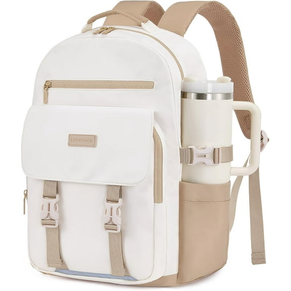 LOVEVOOK School Backpack for Teen Girls，Casual School Backpack 14-18 Teenage 15.6 Inch Laptop Bookbag, Cute Big Student Laptop Backpack for College Women Middle High School Travel Daypack