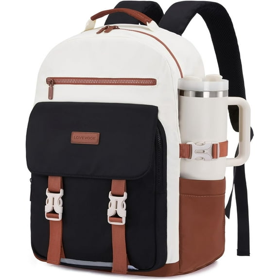 LOVEVOOK School Backpack for Teen Girls，Casual School Backpack 14-18 Teenage 15.6 Inch Laptop Bookbag, Cute Big Student Laptop Backpack for College Women Middle High School Travel Daypack