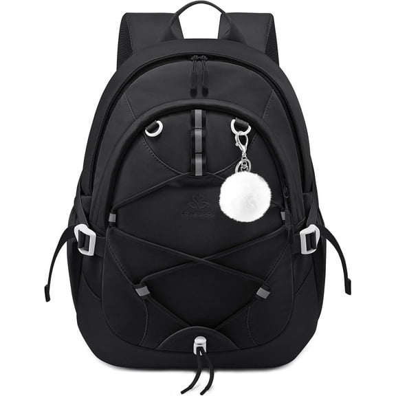 LOVEVOOK Cute Backpack Purses for Women, Lightweight Computer Bookbag Fit 15.6 Inch Laptop, Travel Bag Daypack with Fashion Chest Strap