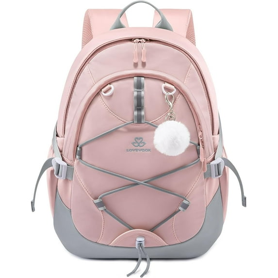 LOVEVOOK Cute Backpack Purses for Women, Lightweight Computer Bookbag Fit 15.6 Inch Laptop, Travel Bag Daypack with Fashion Chest Strap
