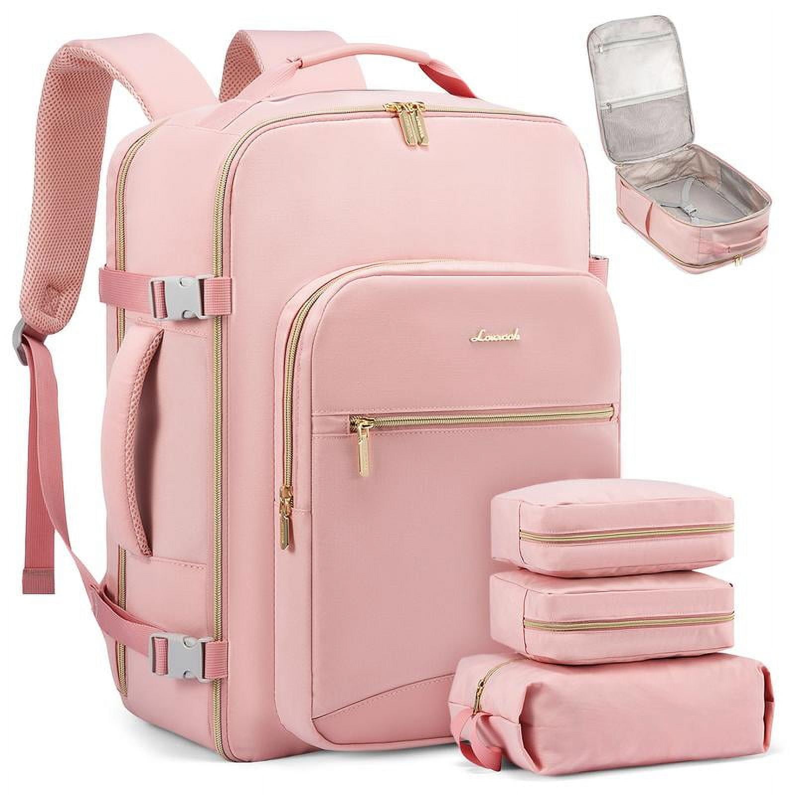 LOVEVOOK TSAFriendly CarryOn Travel Backpack with 3 Packing Cubes and