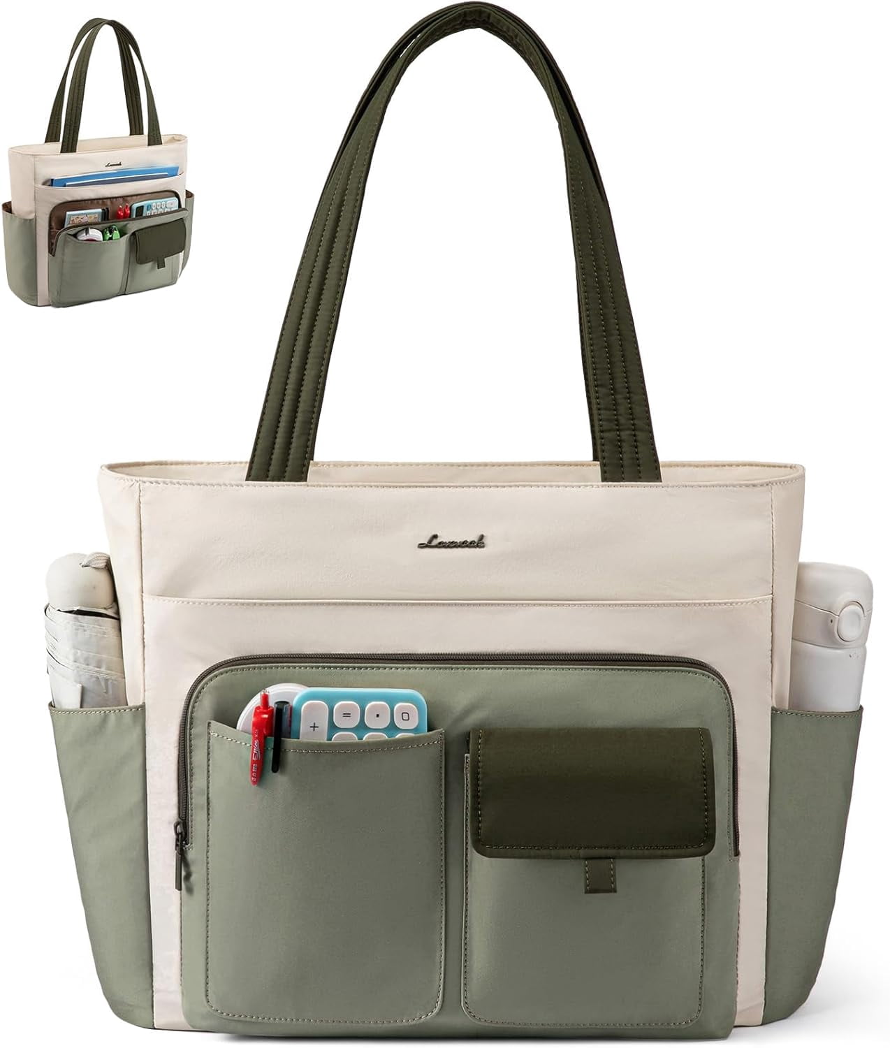 LOVEVOOK Tote Bag For Women,Laptop Work Totes Bags For Women With Multiple Pockets,Teacher Nurse Work Travel Tote Bag