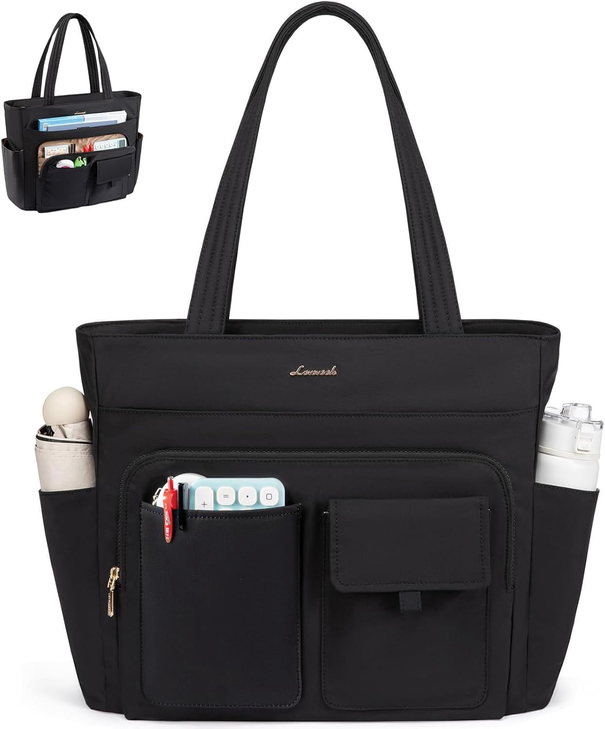 LOVEVOOK Tote Bag For Women,Laptop Work Totes Bags For Women With Multiple Pockets,Teacher Nurse Work Travel Tote Bag