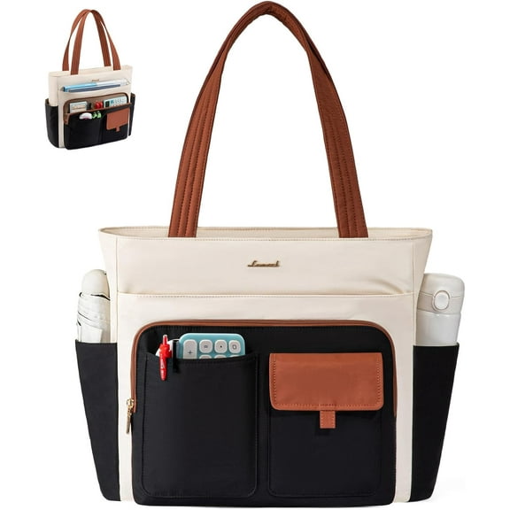 LOVEVOOK Tote Bag For Women,Laptop Work Totes Bags For Women With Multiple Pockets,Teacher Nurse Work Travel Tote Bag
