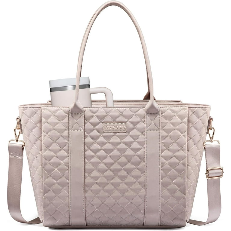 LOVEVOOK Tote Bag For Women, Large Work Tote Laptop Bag, Quilted