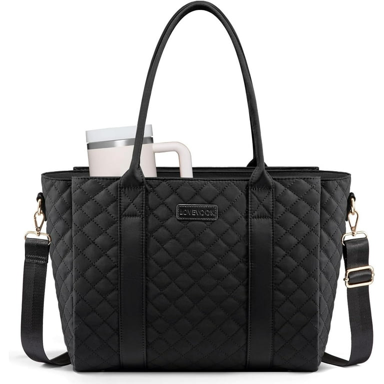 LOVEVOOK Tote Bag For Women, Large Work Tote Laptop Bag, Quilted