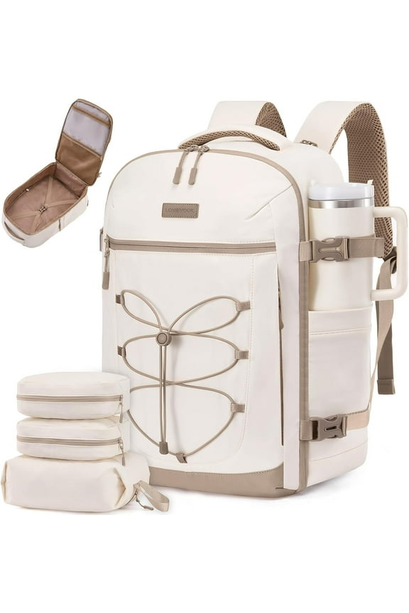 Travel Backpack,40L Carry On Backpack Large Fits 17.3" Laptop,TSA Personal Item Travel Bag with 3 Packing Cubes,Water Resistant Laptop Bag Travel Essentials for Weekender Business Hiking