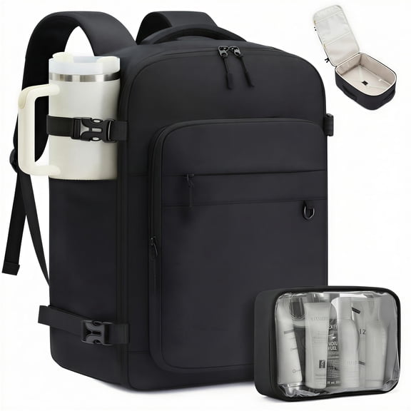 LOVEVOOK Travel Backpack, 40L Large Airline Approved Carry on Backpack for Travel, TSA Personal Item Travel Bag with 3 Packing Cubes, Waterproof Travel Essentials Bag fits 17" Laptop