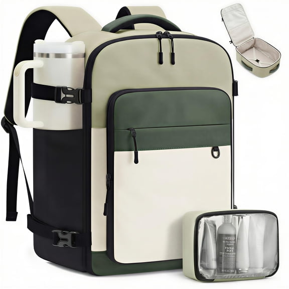 LOVEVOOK Travel Backpack, 40L Large Airline Approved Carry on Backpack for Travel, TSA Personal Item Travel Bag with 3 Packing Cubes, Waterproof Travel Essentials Bag fits 17" Laptop