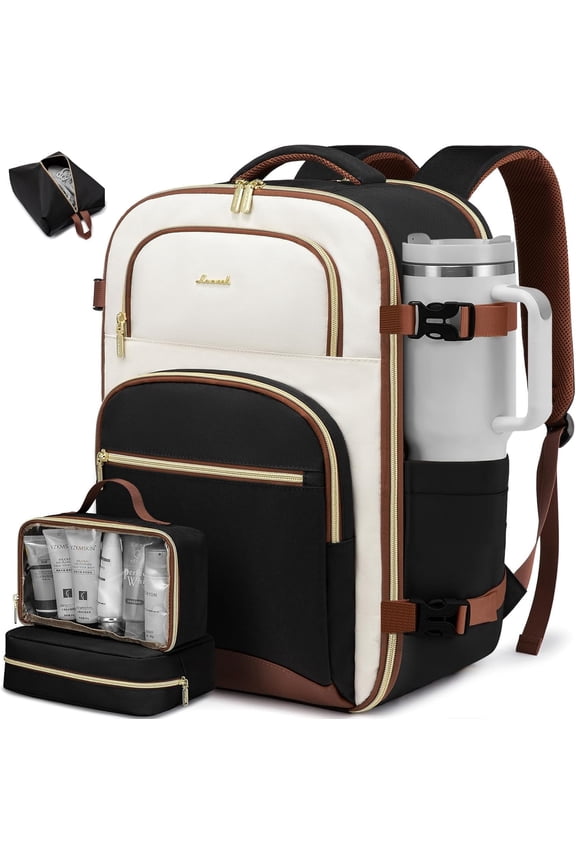 Travel Backpack Carry on Flight Approved 40L,Waterproof TSA Travel Essentials Personal Item Backpack for Women Men,Carry on Luggage Suitcase Travel Bag for Airplane with 3 Packing Cubes