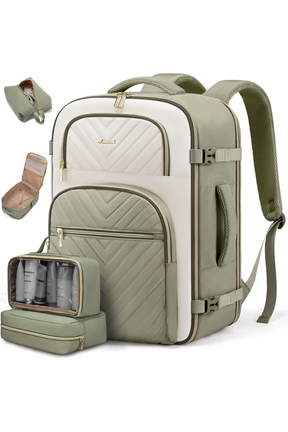 Travel Backpack Carry on Flight Approved 40L,Waterproof TSA Travel Essentials Personal Item Backpack for Women Men,Carry on Luggage Suitcase Travel Bag for Airplane with 3 Packing Cubes