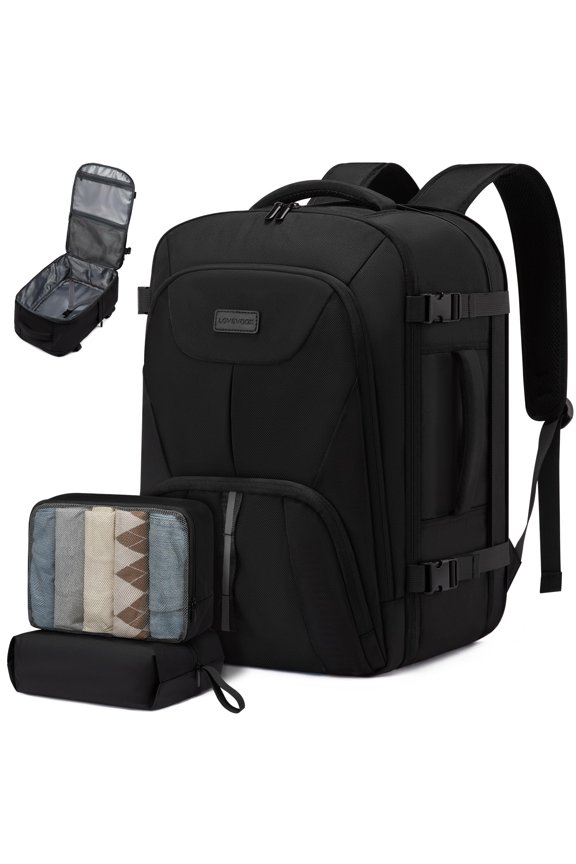 Travel Carry on Backpack ,Expandable 40L Extra Large Travel Laptop Backpack,Water Resistant Durable TSA Airline Approved Business College Carry on Bag Fit 17 Inch Computer,3 Pcs