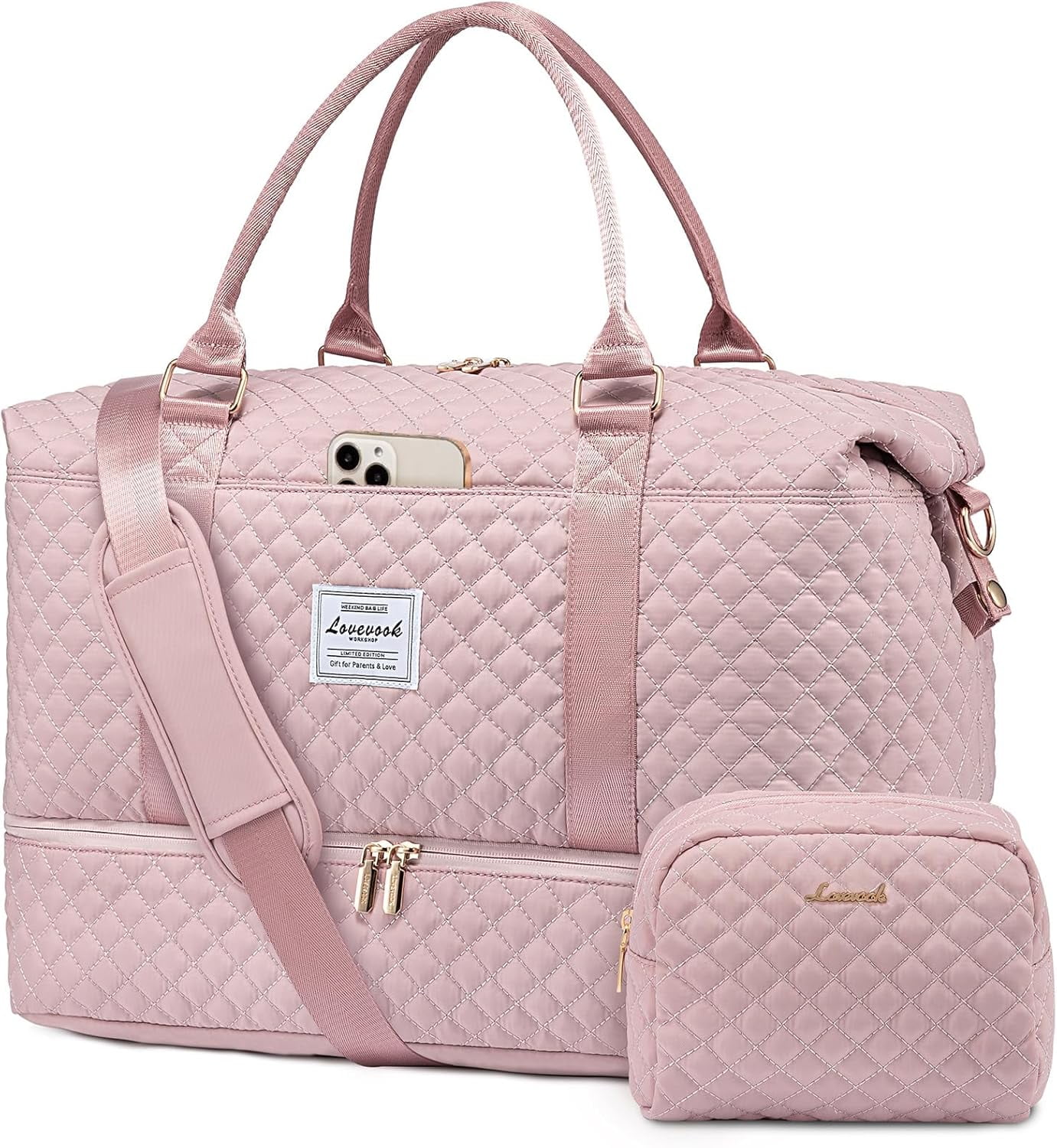 LOVEVOOK Travel Duffle Bag,Weekender Bags for Women with Shoe ...