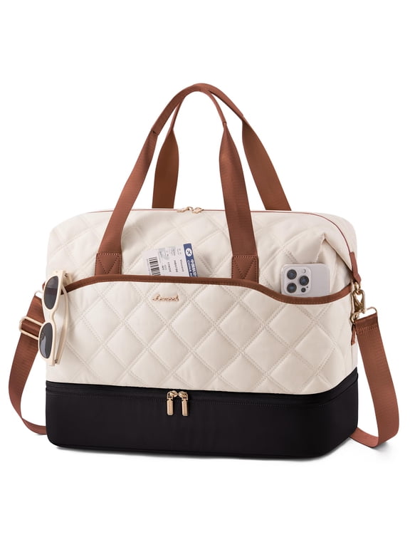 Weekender Bags for Women with Shoe Compartment, Lightweight Travel Duffle Bag with Wet Pocket, Hospital Overnight Bags for Women Labor Delivery, Personal Item Carry On Bag for Gym, Sport