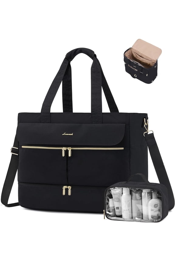 Weekender Bags for Women, Wide Open Large Travel Duffle Bag with Shoe Compartment, Carry on Overnight Bags, Hospital Bag for Women Labor Delivery with Wet Pocket