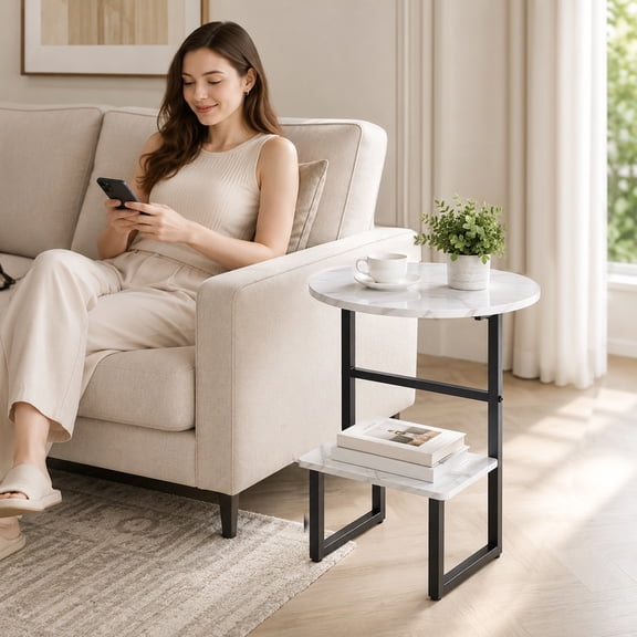 LOVEWE 2-Tier End TableSmall Sofa Table