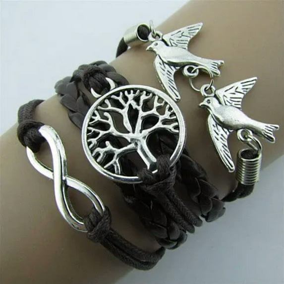 LOVEY DOVEY Doves Of Infinite Love And Peace Bracelet - Color: Black Forest