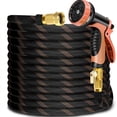 thumbnail image 1 of LOVFEN 25 ft Garden Hose,Non-Expanding Kink Free Flexible Water Hose with 10-Pattern Spray Nozzle, Lightweight Hose Pipe, Leak Proof, 3/4" Swivel Connectors, Super Fabric, Portable Storage Strap, 1 of 6