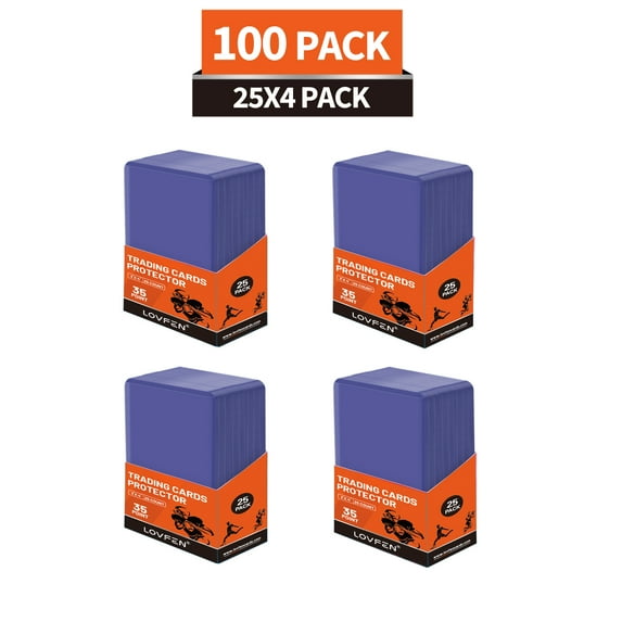 LOVFEN 3" X 4" transparent regular top loader 25ct, standard cards for MTG Yugioh, baseball cards, sports cards, game cards