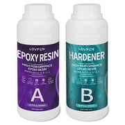 LOVFEN 32oz Epoxy Resin Kit 11 Crystal Clear Epoxy Resin for Table Top - Self-Leveling, Durable, High-Gloss Finish for Casting, Resin Art, Jewelry Making, Tabletop, Bar Top, Live Edge Tables